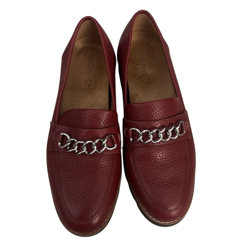 New Vionic Emalyn Red Womens Shoes Size 7.5 M Loafer